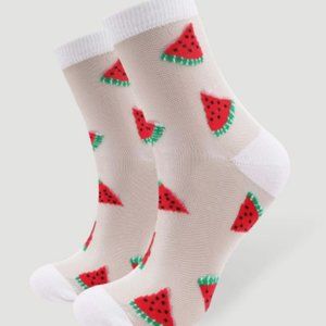 Watermelon Sheer- Mesh Women's Socks